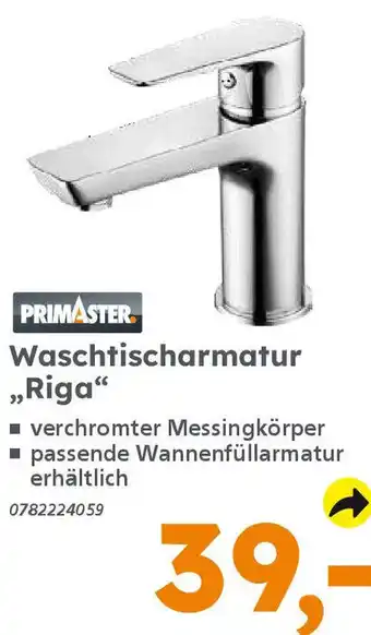 Globus Baumarkt PRIMASTER Waschtischarmatur „Riga" Angebot