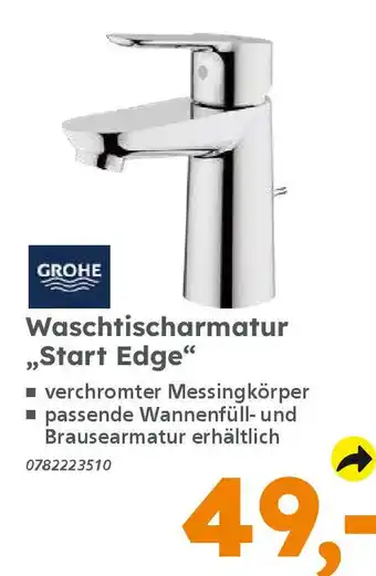 Globus Baumarkt GROHE Waschtischarmatur „Start Edge" Angebot