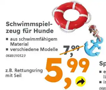 Globus Baumarkt Schwimmspielzeug für Hunde Angebot