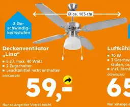 Globus Baumarkt Deckenventilator „Lina“ Angebot