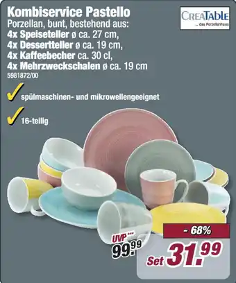 Poco CREATABLE Kombiservice Pastello Angebot