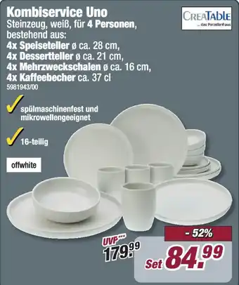 Poco CREATABLE Kombiservice Uno Angebot