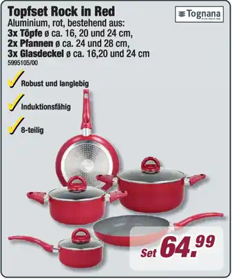 Poco Tognana Topfset Rock in Red Angebot
