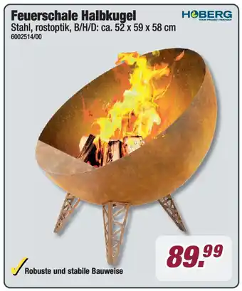 Poco HOBERG Feuerschale Halbkugel Angebot