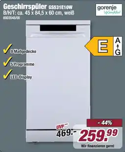 Poco Gorenje Geschirrspüler GS531E10W Angebot