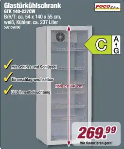 Poco POCO line Glastürkühlschrank GTK 140-237CW Angebot