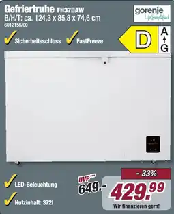 Poco Gorenje Gefriertruhe FH37DAW Angebot