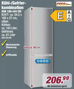 Poco POCO line Kühl-/Gefrierkombination KGK 180-244 ESI Angebot
