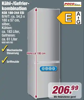 Poco POCO line Kühl-/Gefrierkombination KGK 180-244 ESI Angebot