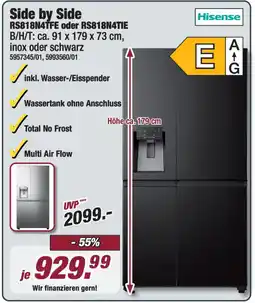 Poco Hisense Side by Side RS818N4TFE oder RS818N4TIE Angebot