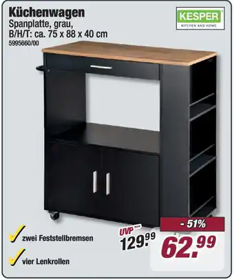 Poco KESPER Küchenwagen Angebot