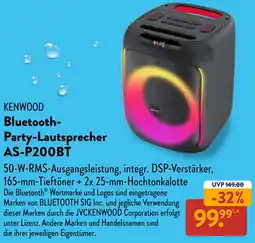 Aldi Süd KENWOOD Bluetooth Party-Lautsprecher AS-P200BT Angebot