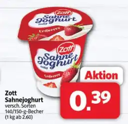 Markant Zott sahnejoghurt Angebot