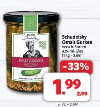 Markant Schudeisky oma's gurken Angebot