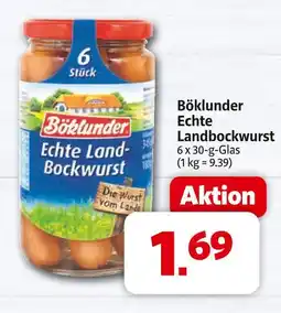 Markant Böklunder echte landbockwurst Angebot