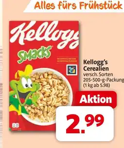 Markant Kellogg's cerealien Angebot