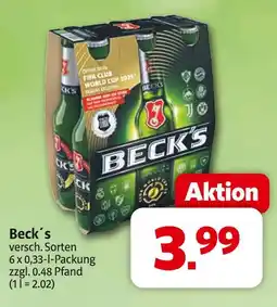 Markant Beck's versch. sorten Angebot