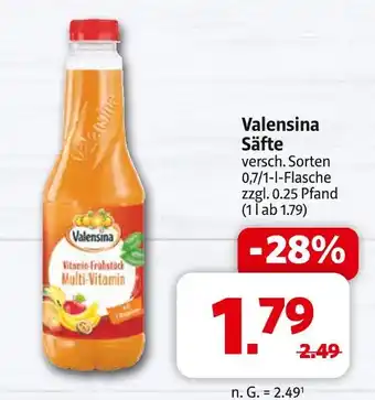Markant Valensina säfte Angebot
