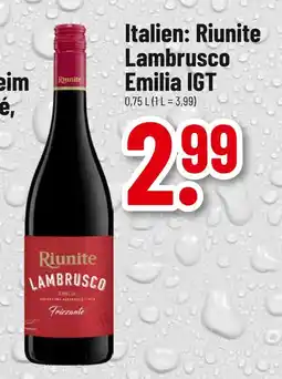 trinkgut Riunite lambrusco emilia igt Angebot