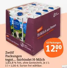 tegut Tegut... fairbindet h-milch Angebot