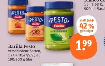 tegut Barilla pesto calabrese Angebot
