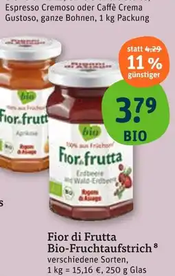 tegut Fior di frutta bio-fruchtaufstrich Angebot