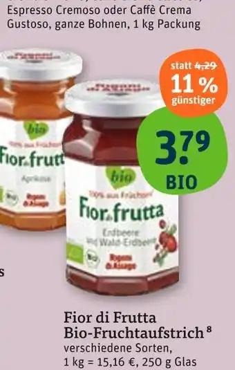 tegut Fior di frutta bio-fruchtaufstrich Angebot