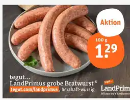 tegut Landprimus grobe bratwurst Angebot