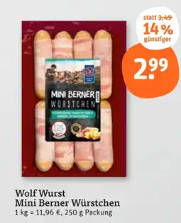 tegut Wolf wurst mini berner würstchen Angebot