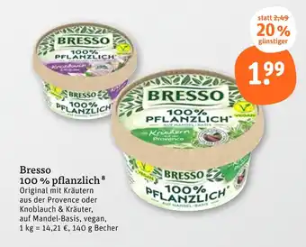 tegut Bresso 100 % pflanzlich Angebot