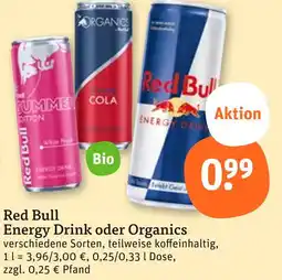 tegut Red bull energy drink oder organics Angebot