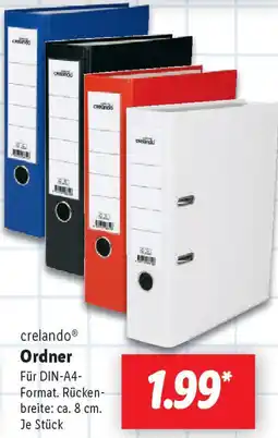 Lidl crelando Ordner Angebot