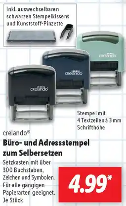 Lidl crelando Büro- und Adressstempel zum Selbersetzen Angebot