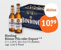 tegut Binding römer pils oder export Angebot