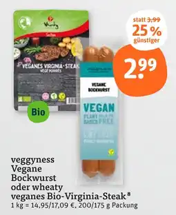tegut Veggyness vegane bockwurst Angebot