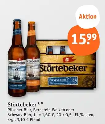 tegut Störtebeker pilsener-bier, bernstein-weizen oder schwarz-bier Angebot