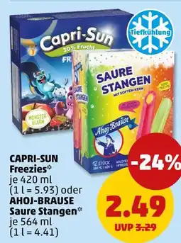 PENNY Capri-sun oder ahoj-brause freezies oder saure stangen Angebot