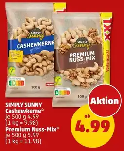 PENNY Simply sunny cashewkerne oder premium nuss-mix Angebot