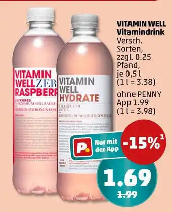 PENNY Vitamin well zer raspberry Angebot