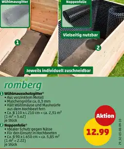 PENNY Romberg wühlmausschutzgitter oder noppenfolie Angebot