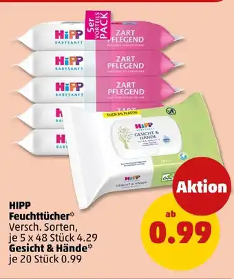 PENNY Hipp feuchttücher oder gesicht & hände Angebot