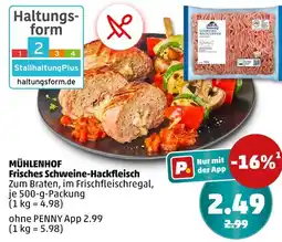 PENNY Mühlenhof frisches schweine-hackfleisch Angebot