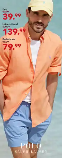 Peek & Cloppenburg Hamburg Polo ralph lauren cap, leinen-hemd oder badeshorts Angebot