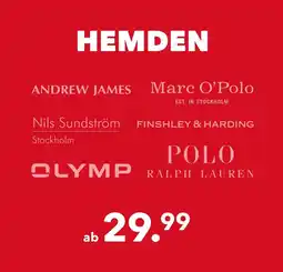 Peek & Cloppenburg Hamburg Andrew james hemden Angebot