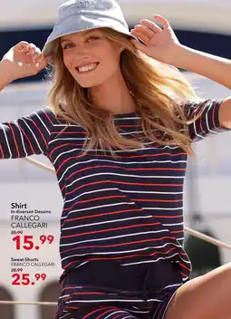 Peek & Cloppenburg Hamburg Franco callegari shirt oder sweat-shorts Angebot