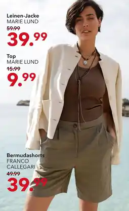 Peek & Cloppenburg Hamburg Marie lund, franco callegari leinen-jacke, top oder bermudashorts Angebot