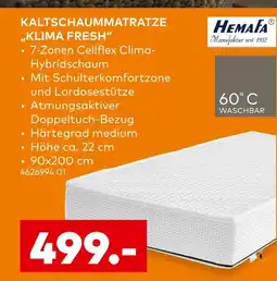 porta Hemafa kaltschaummatratze „klima fresh“ Angebot