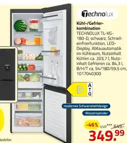 ROLLER Technolux kühl-/gefrierkombination tl-kg-180-d Angebot