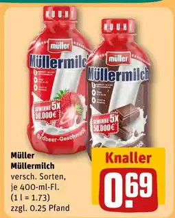 REWE Müller müllermilch erdbeer-geschmack Angebot