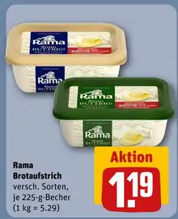 REWE Rama brotaufstrich Angebot